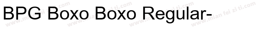 BPG Boxo Boxo Regular字体转换